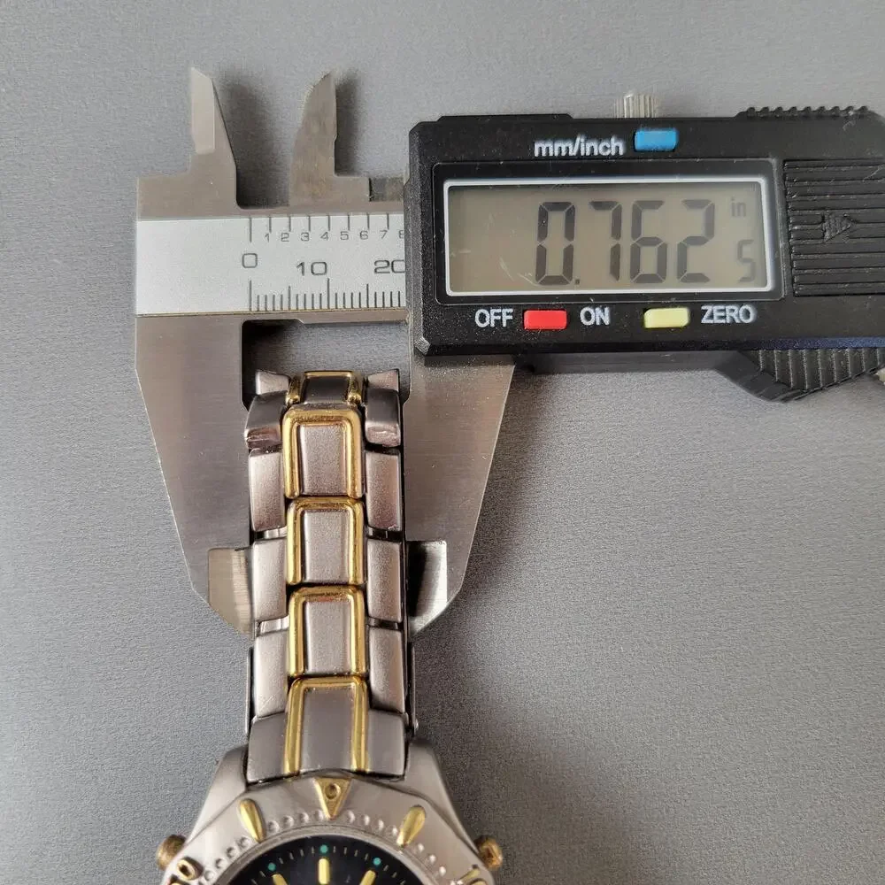 Vintage Titanium Chronograph Wristwatch - Two-Tone Band, Japan Quartz Movement